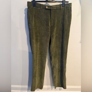 Peter Millar Corduroy Pants Mens (34x34) Green Coastal Nanoluxe Preppy B661